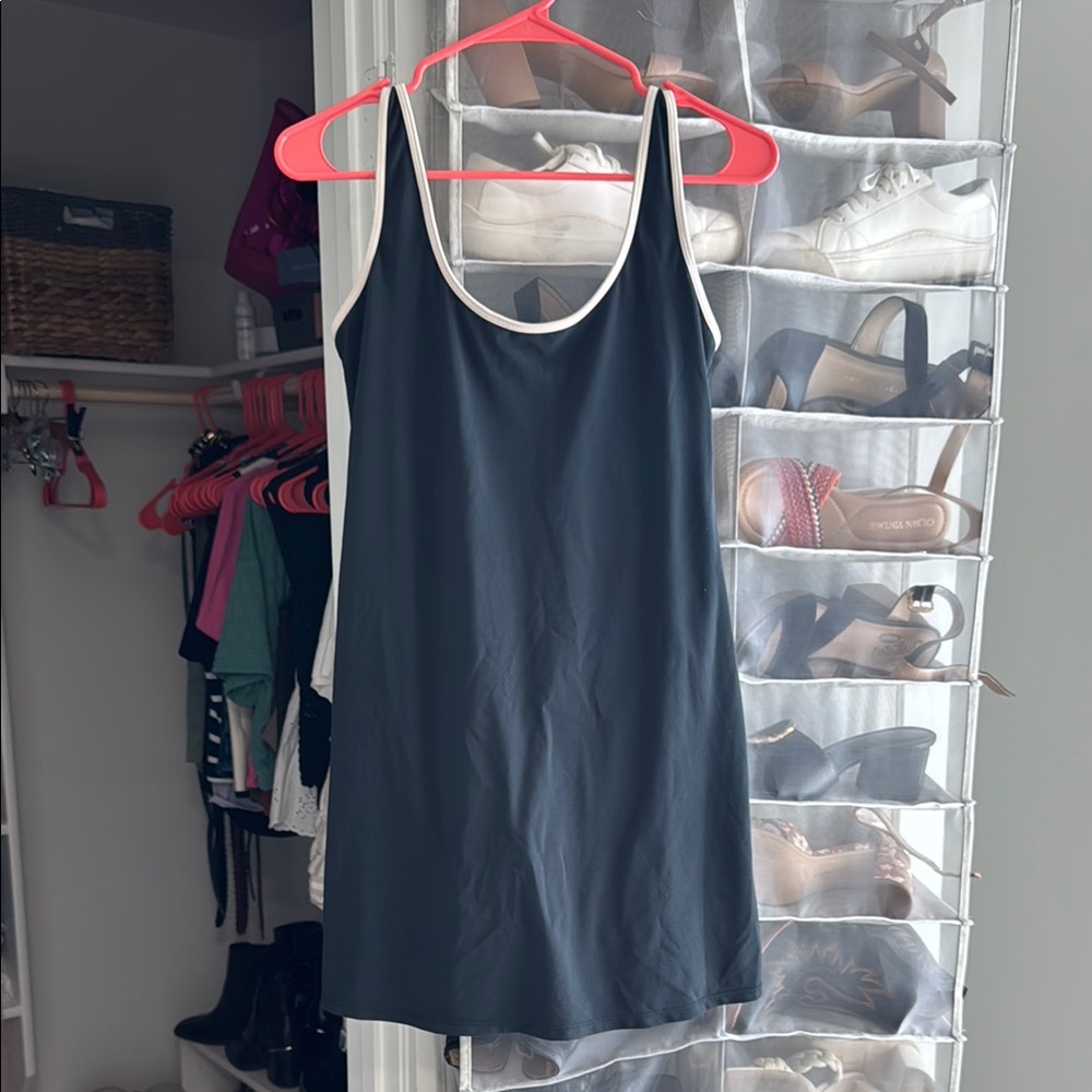 Abercrombie & Fitch Black Athletic Mini Dress with White Trim